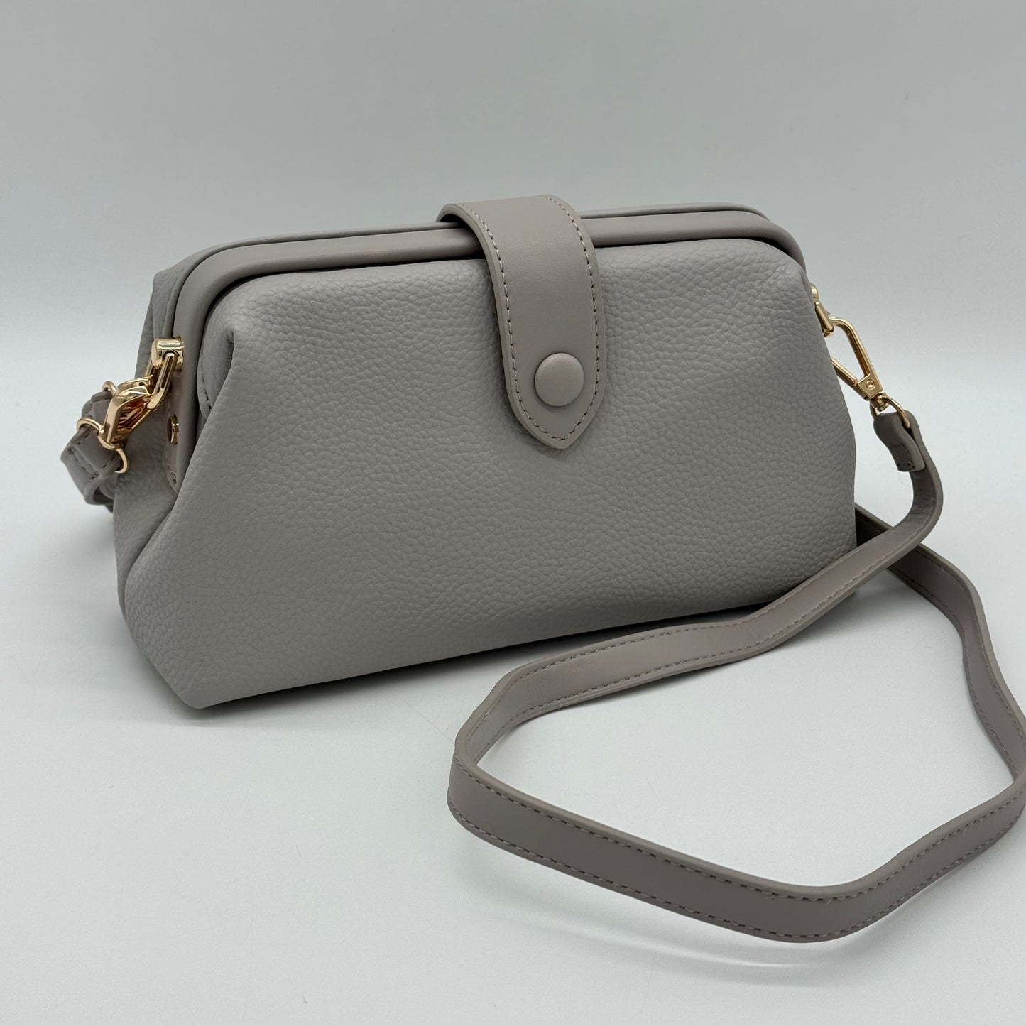 Faux Leather Small Grab Crossbody Bag
