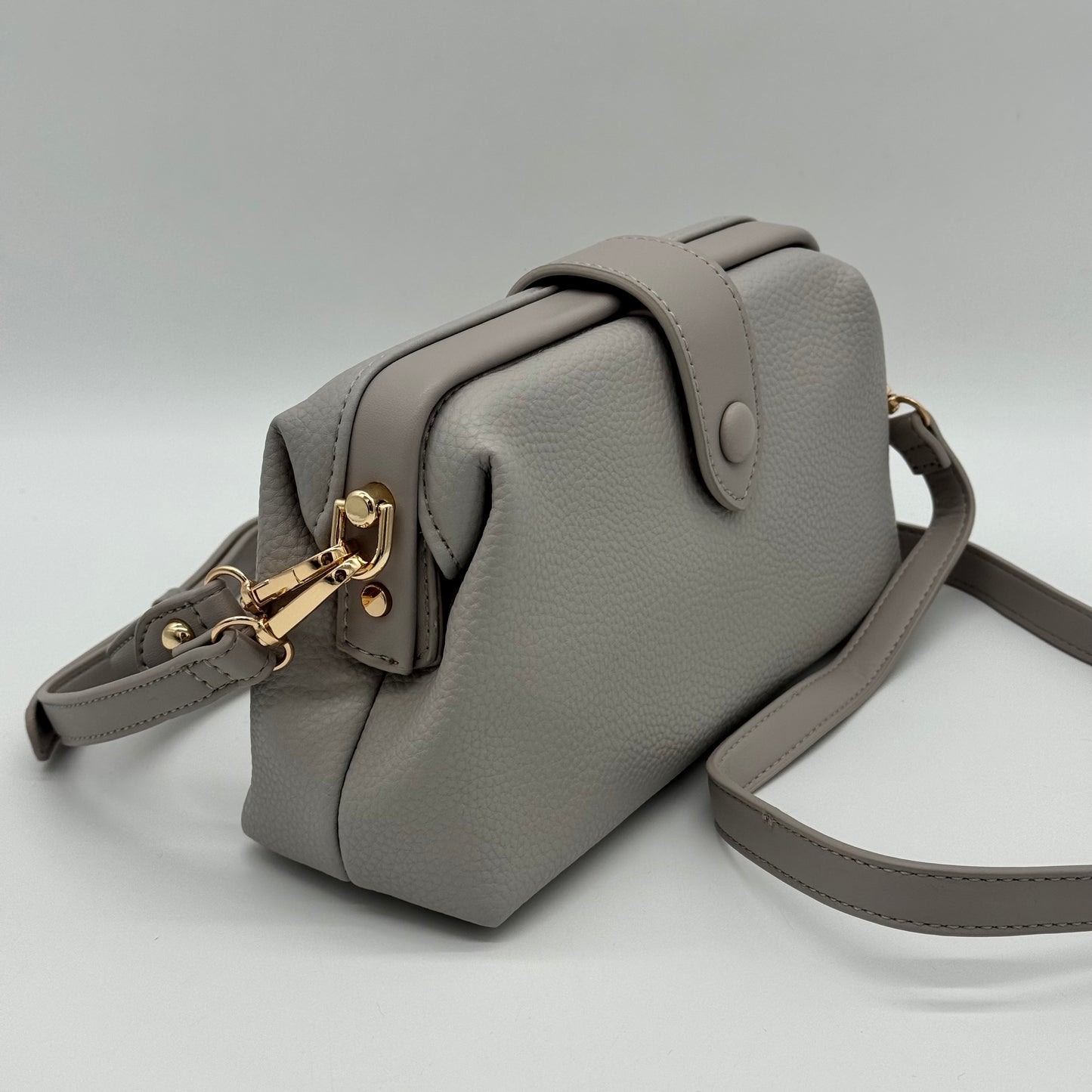 Faux Leather Small Grab Crossbody Bag
