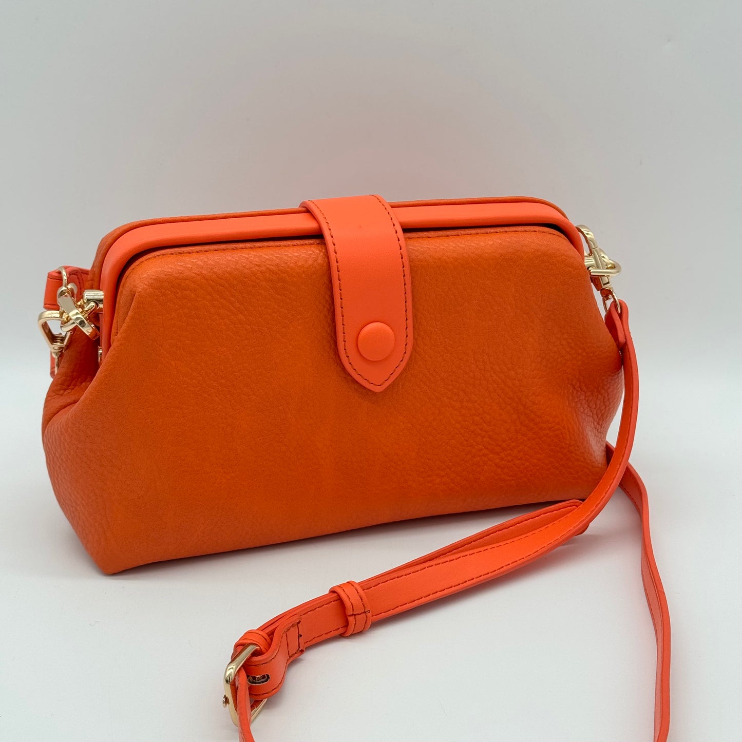 Faux Leather Small Grab Crossbody Bag