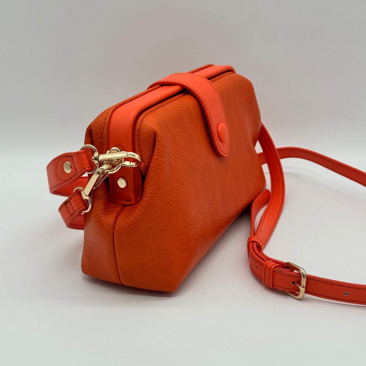 Faux Leather Small Grab Crossbody Bag