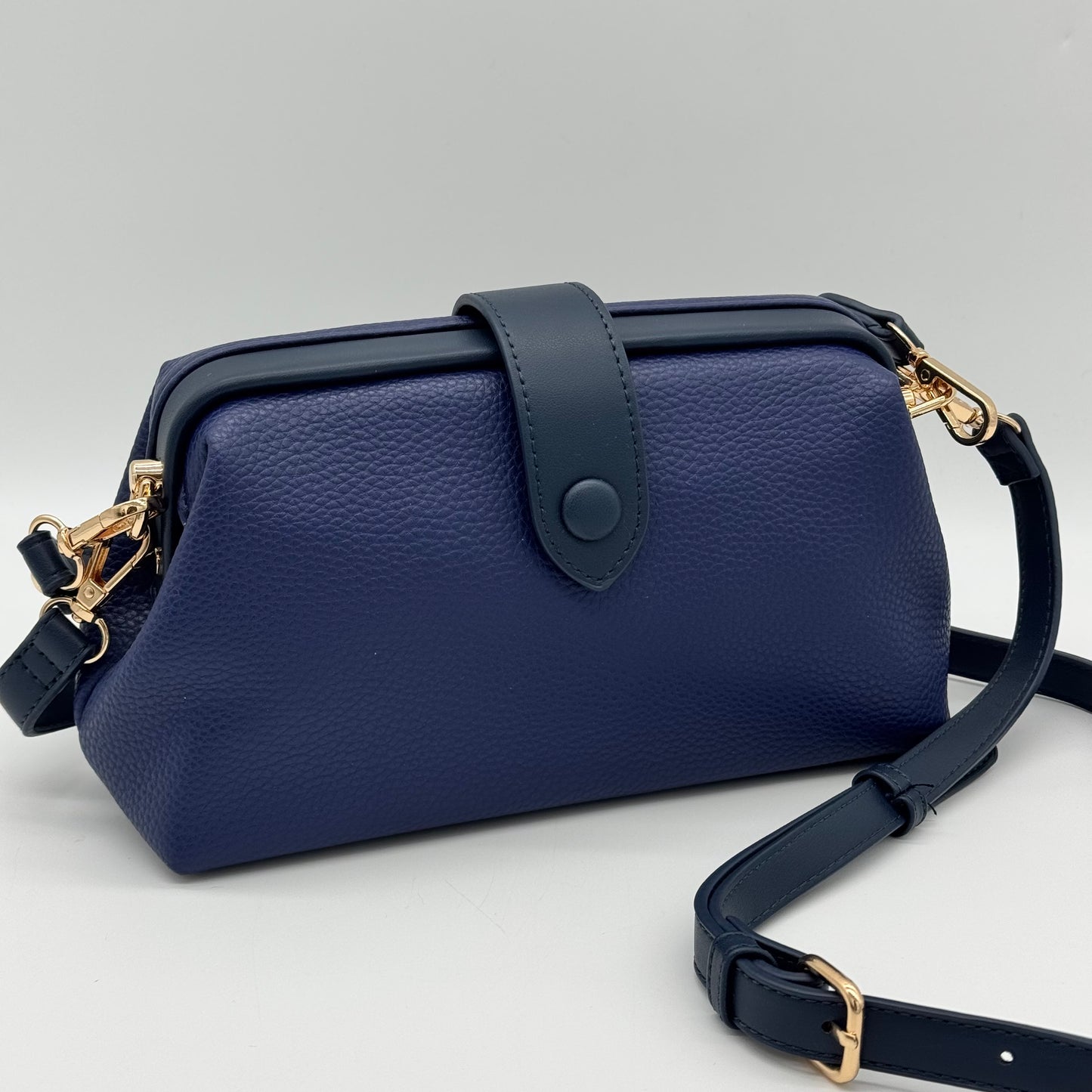 Faux Leather Small Grab Crossbody Bag