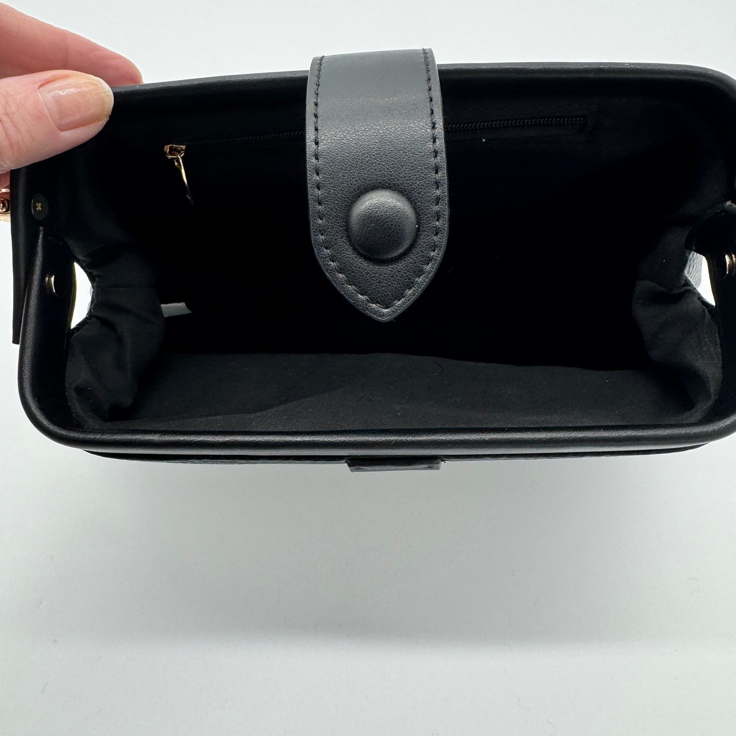 Faux Leather Small Grab Crossbody Bag