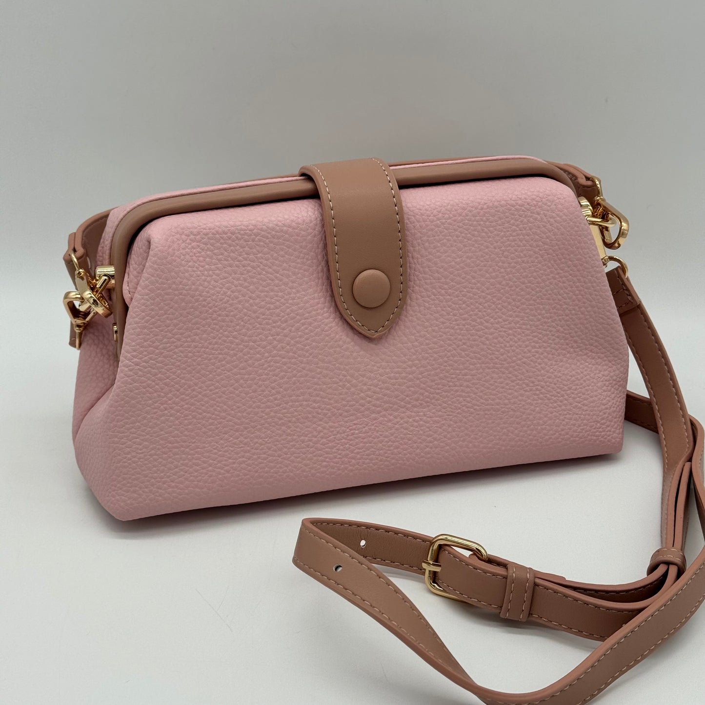 Faux Leather Small Grab Crossbody Bag