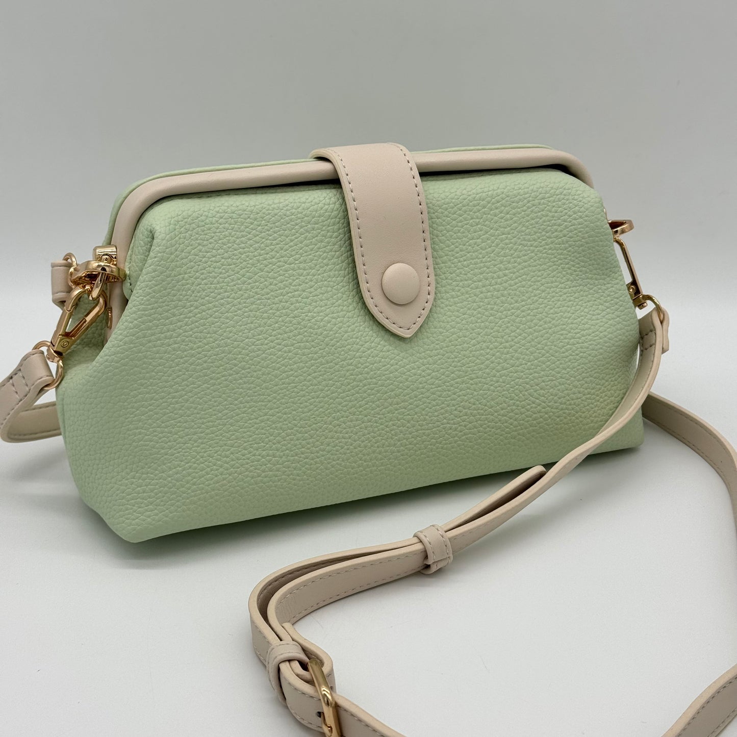 Faux Leather Small Grab Crossbody Bag