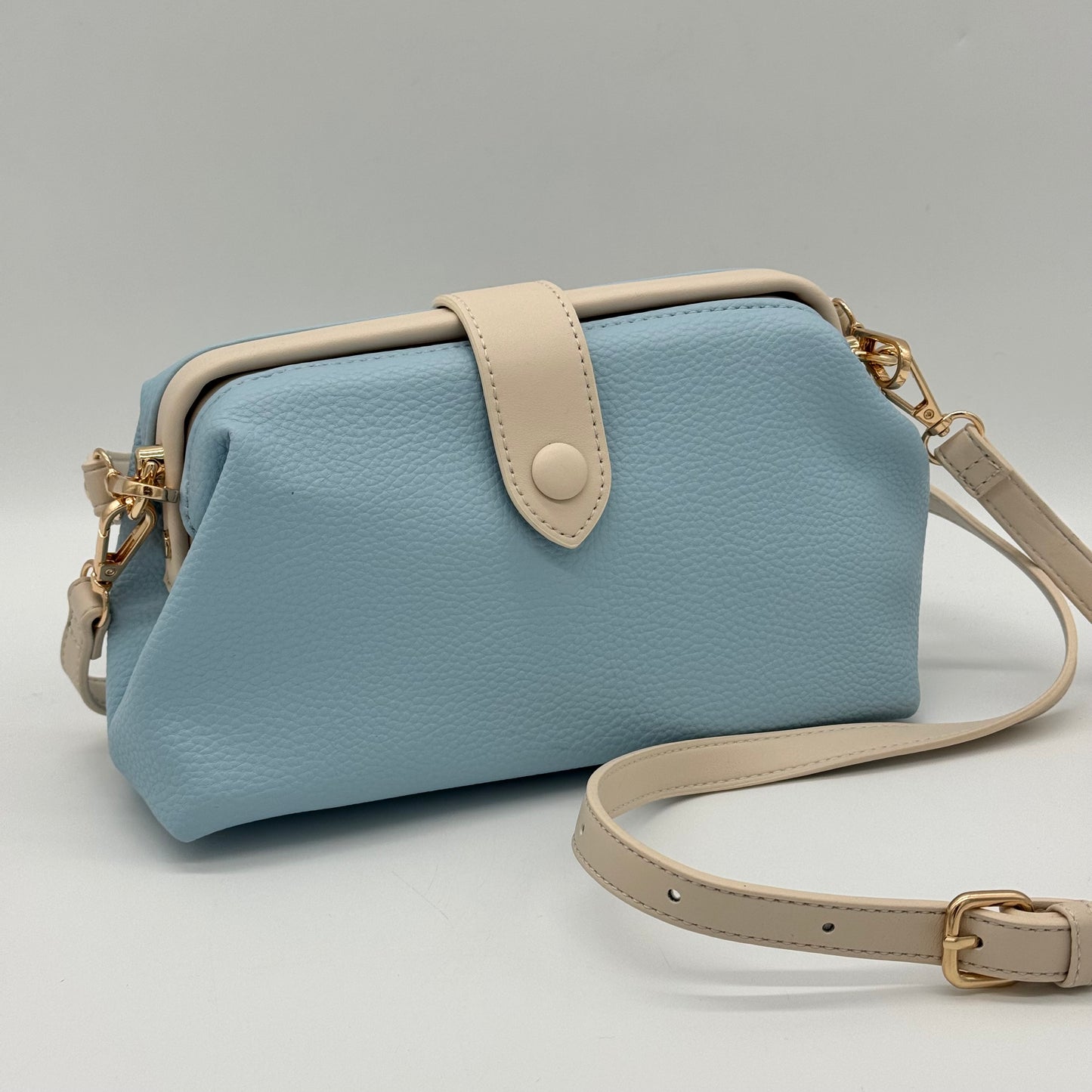 Faux Leather Small Grab Crossbody Bag