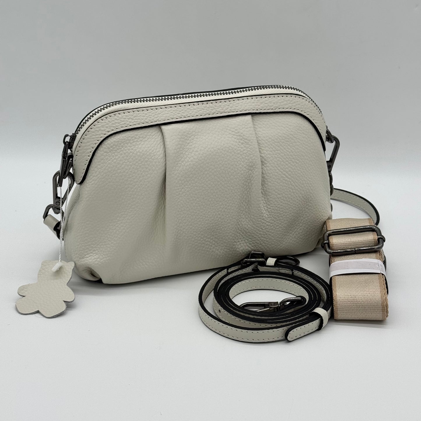Leather Pleated Bag
