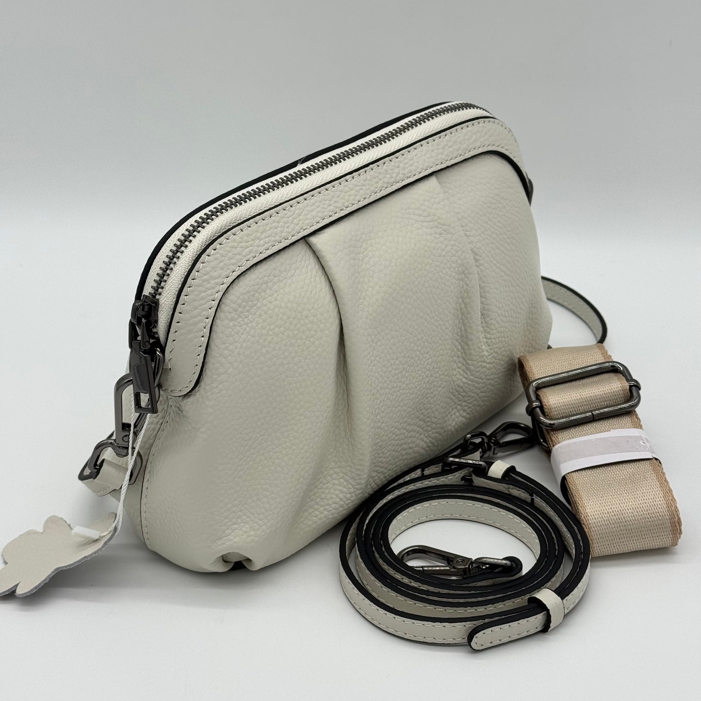 Leather Pleated Bag