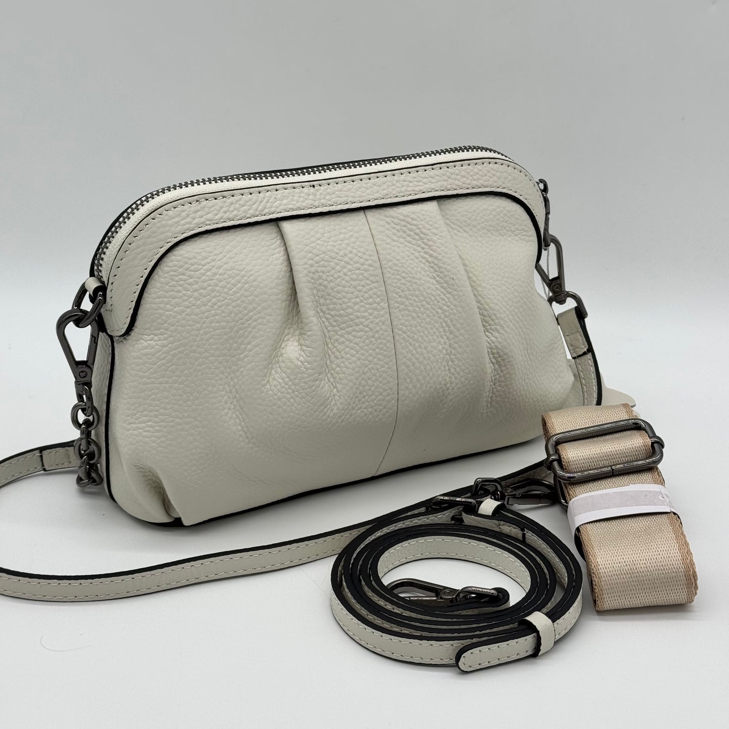 Leather Pleated Bag