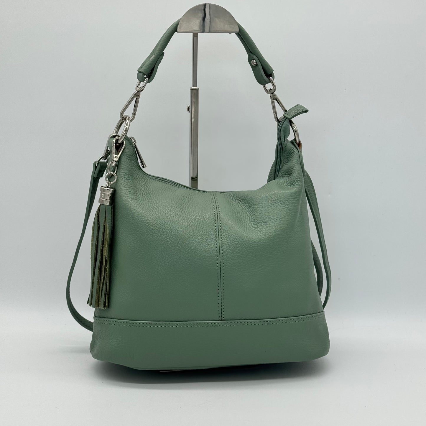 Leather Shoulder Crossbody Tassel Bag