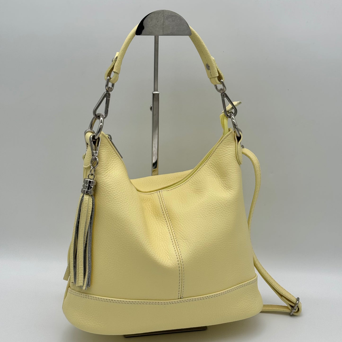 Leather Shoulder Crossbody Tassel Bag