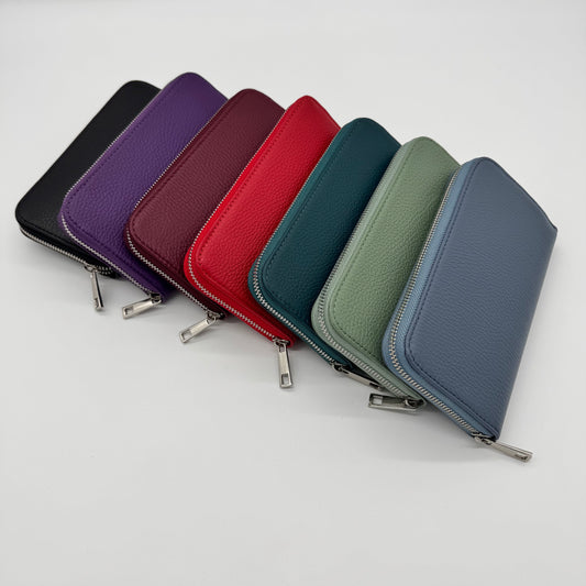 Leather Zipped Long Purse