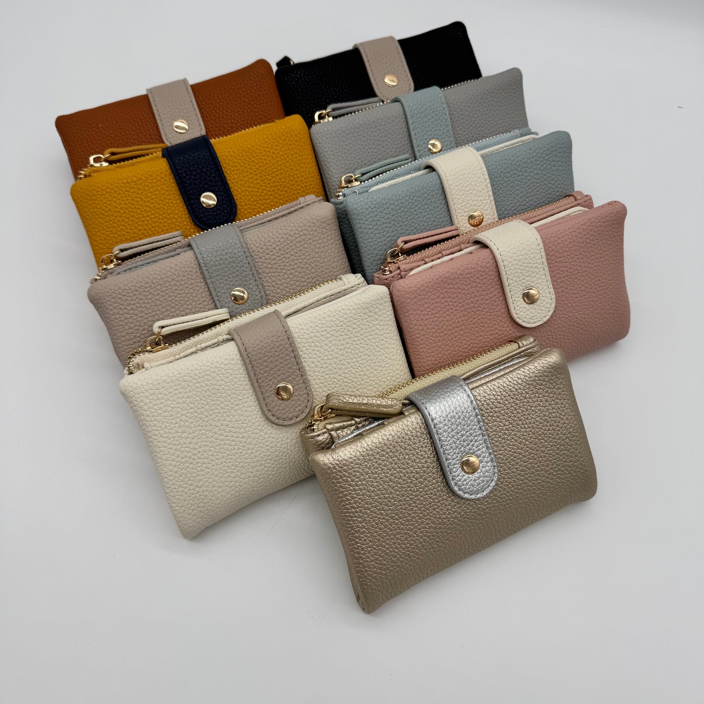 Faux Leather Two Tone Purse