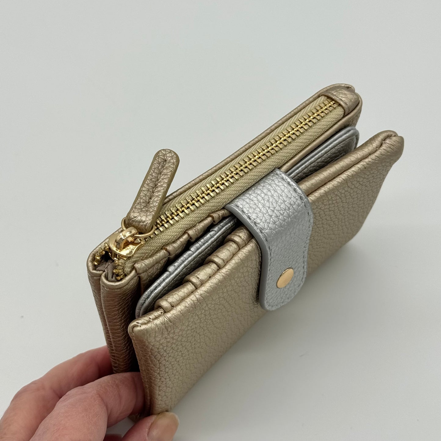 Faux Leather Two Tone Purse