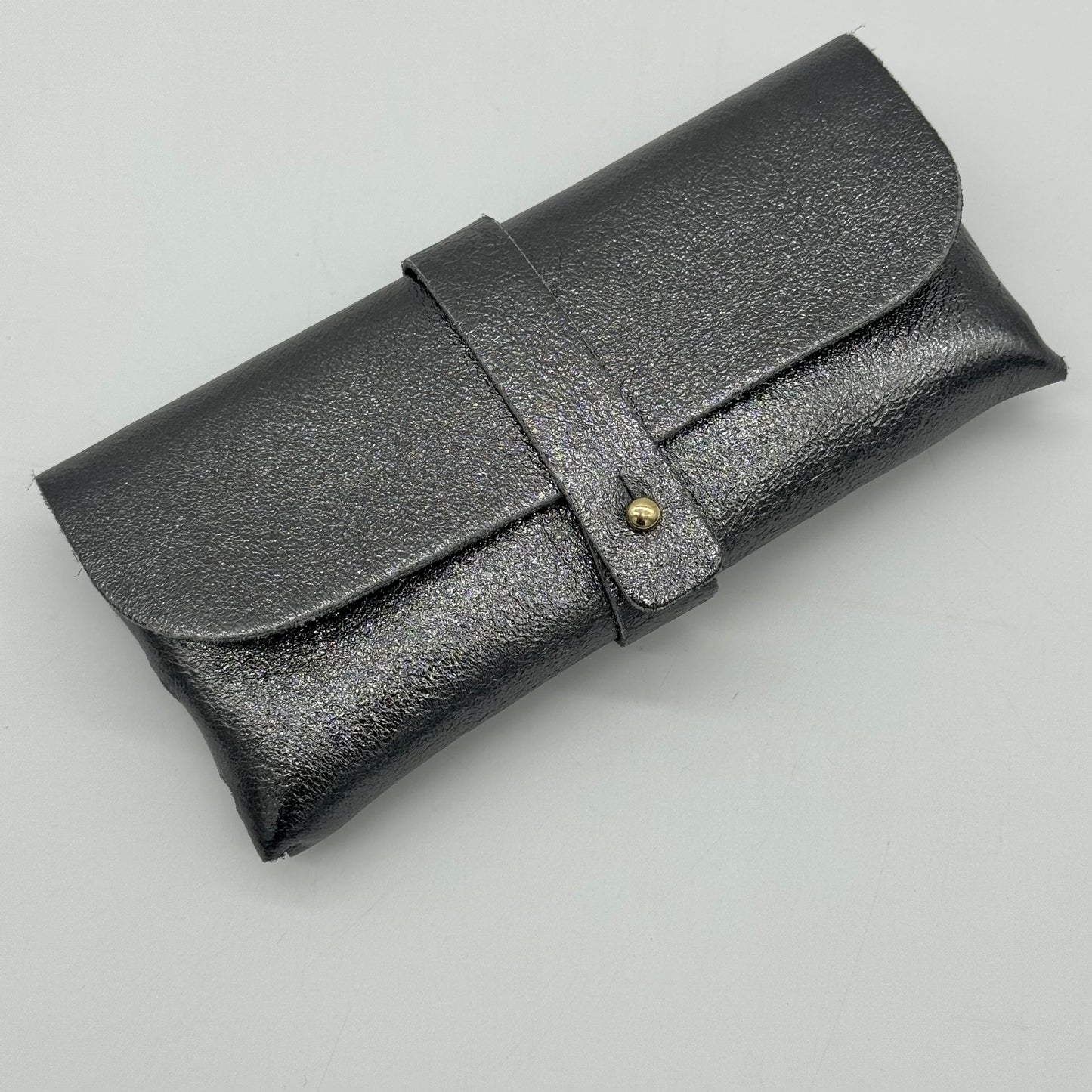 Metallic Leather Glasses Case