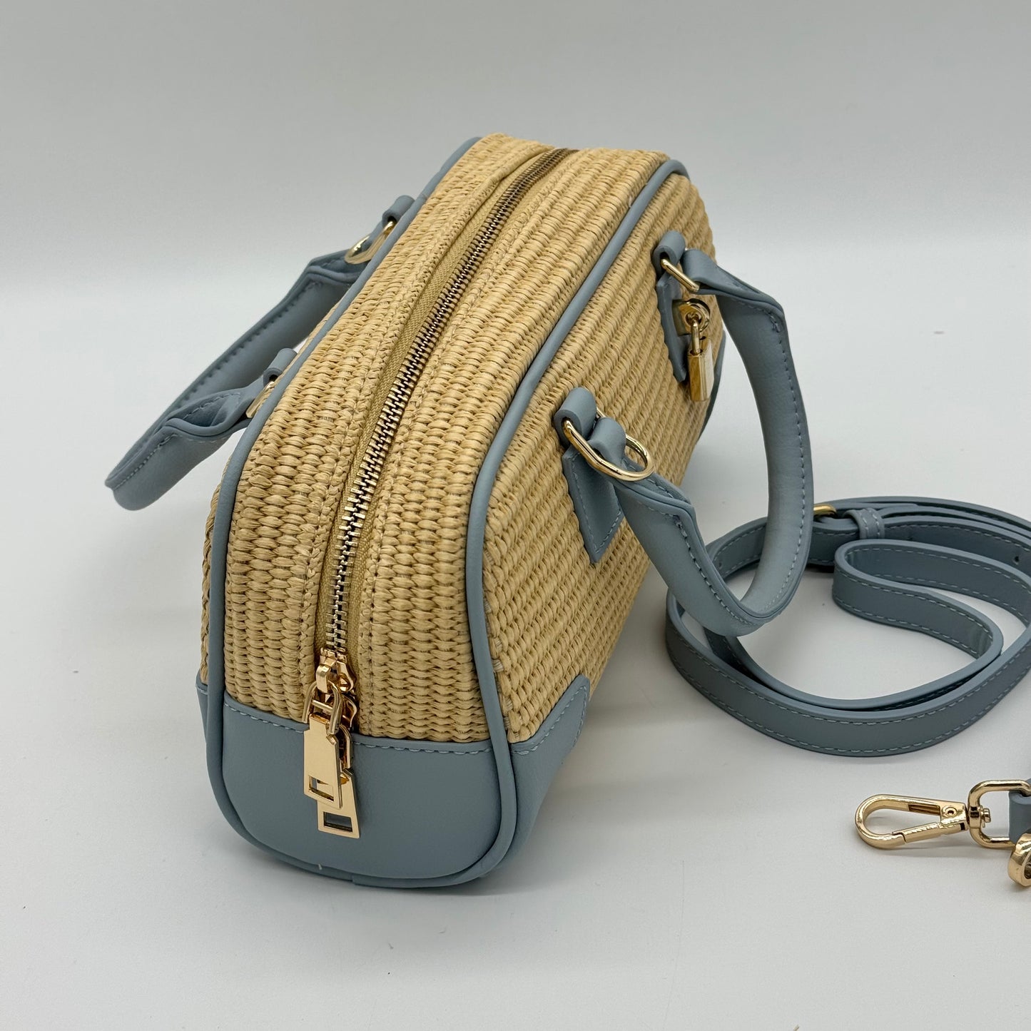 Straw Crossbody Grab Bag