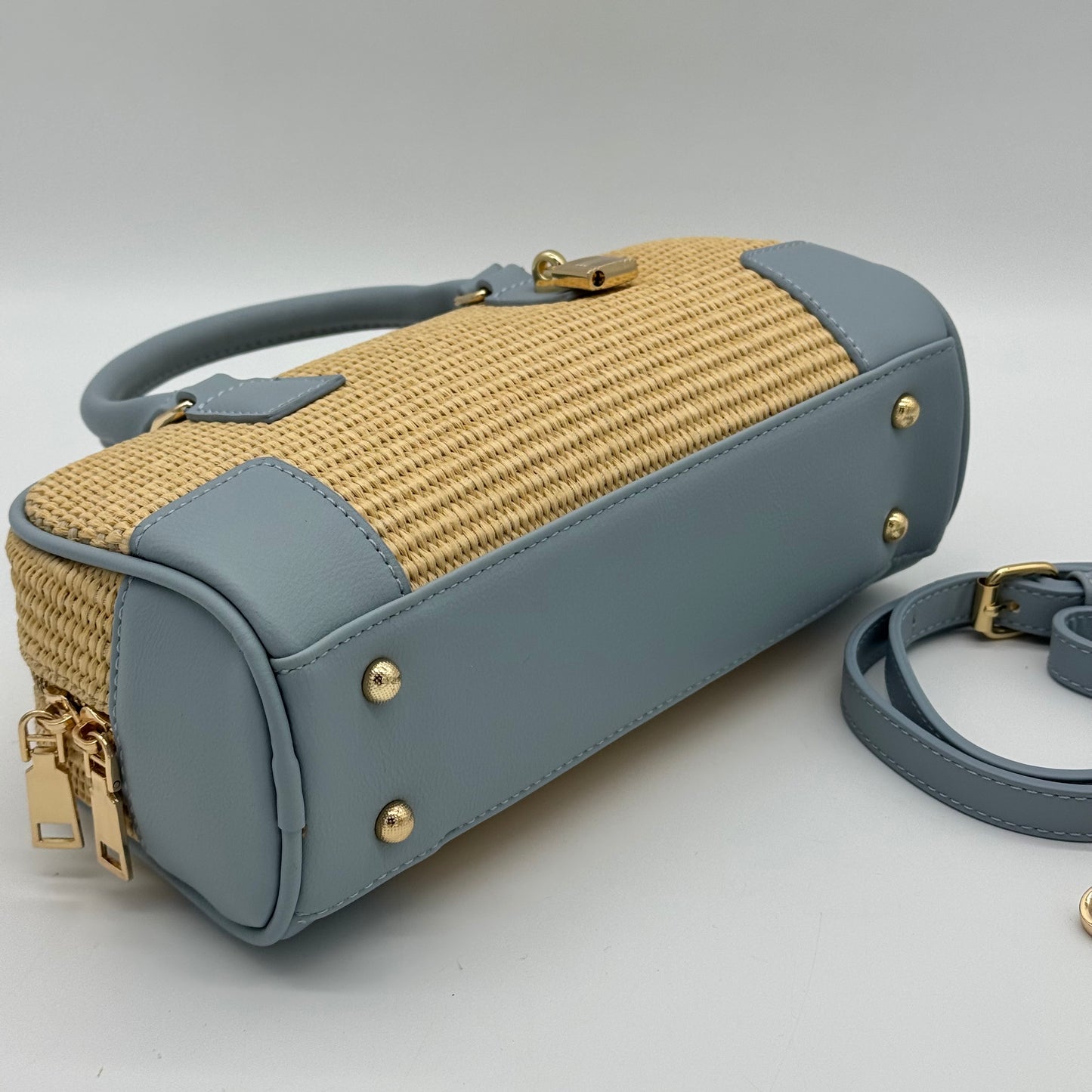Straw Crossbody Grab Bag