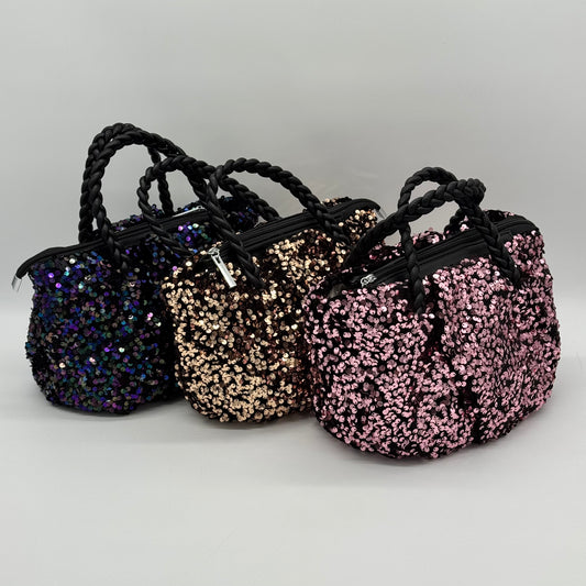 Sequin Grab Pouch Bag