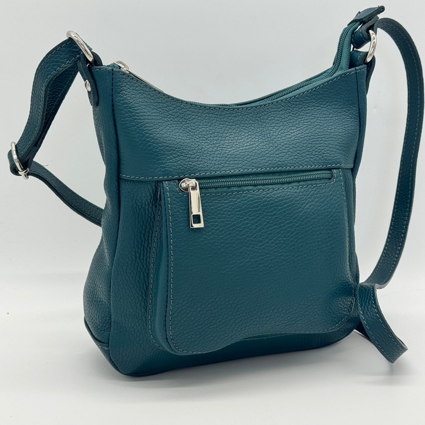 Leather Messenger Crossbody Bag