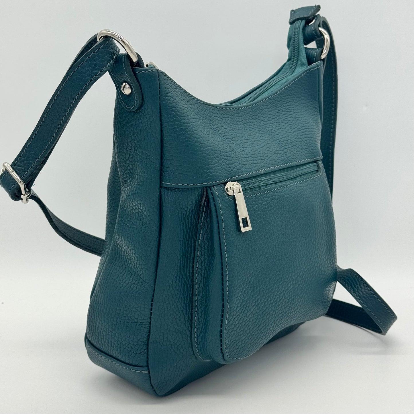 Leather Messenger Crossbody Bag