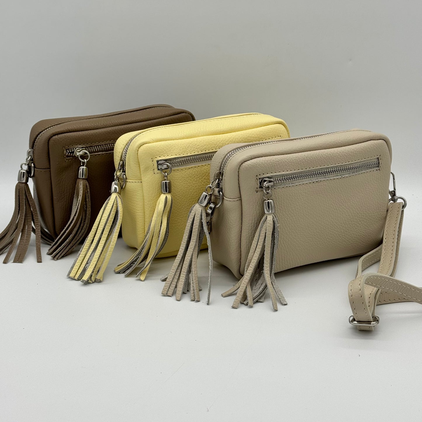 Leather Camera Crossbody Bag
