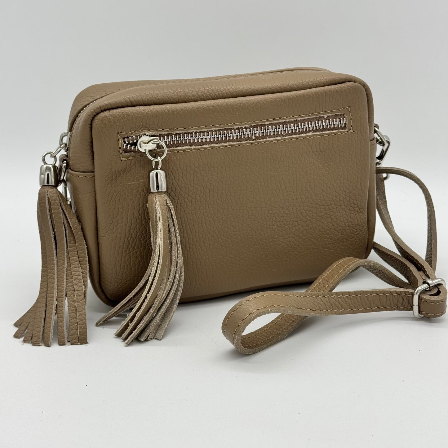 Leather Camera Crossbody Bag