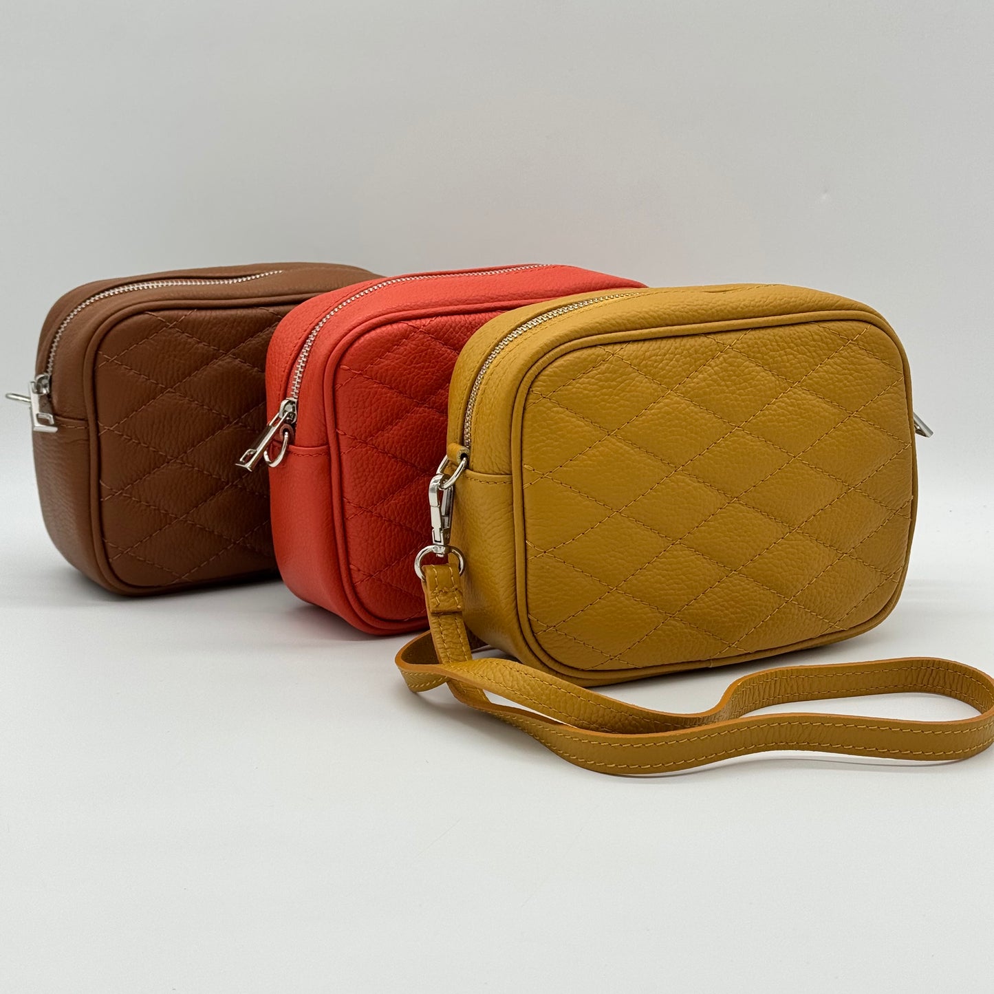 Leather Quilted Crossbody Bag