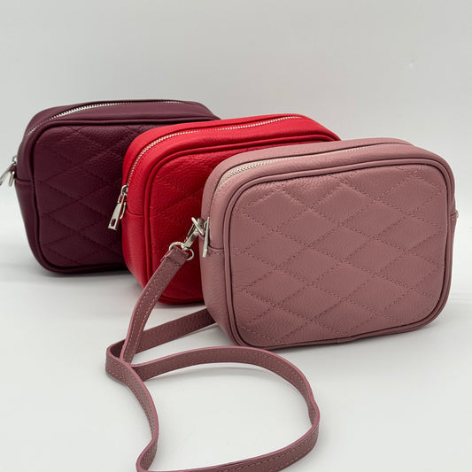 Leather Quilted Crossbody Bag