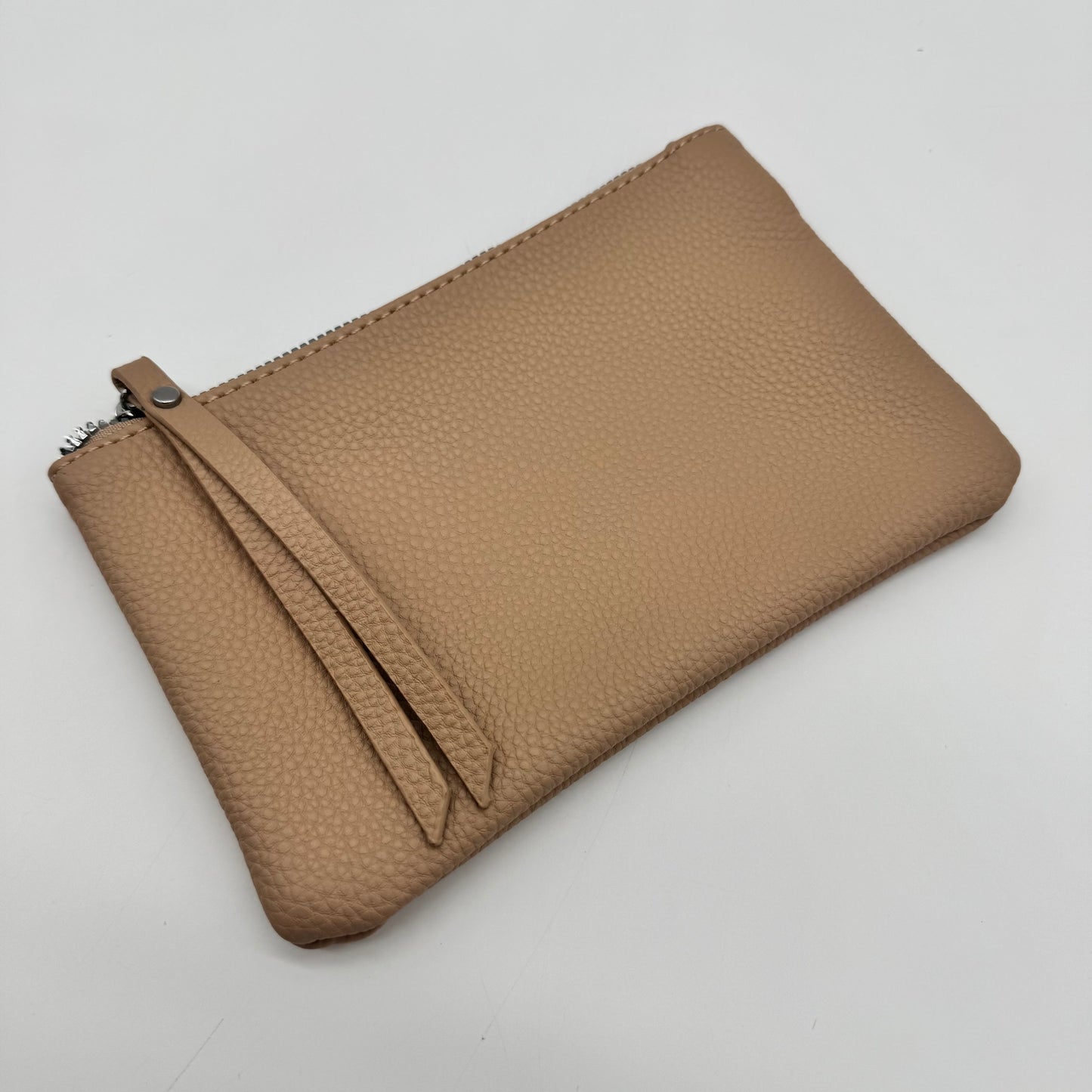 Faux Leather Accessory Zipped Pouch