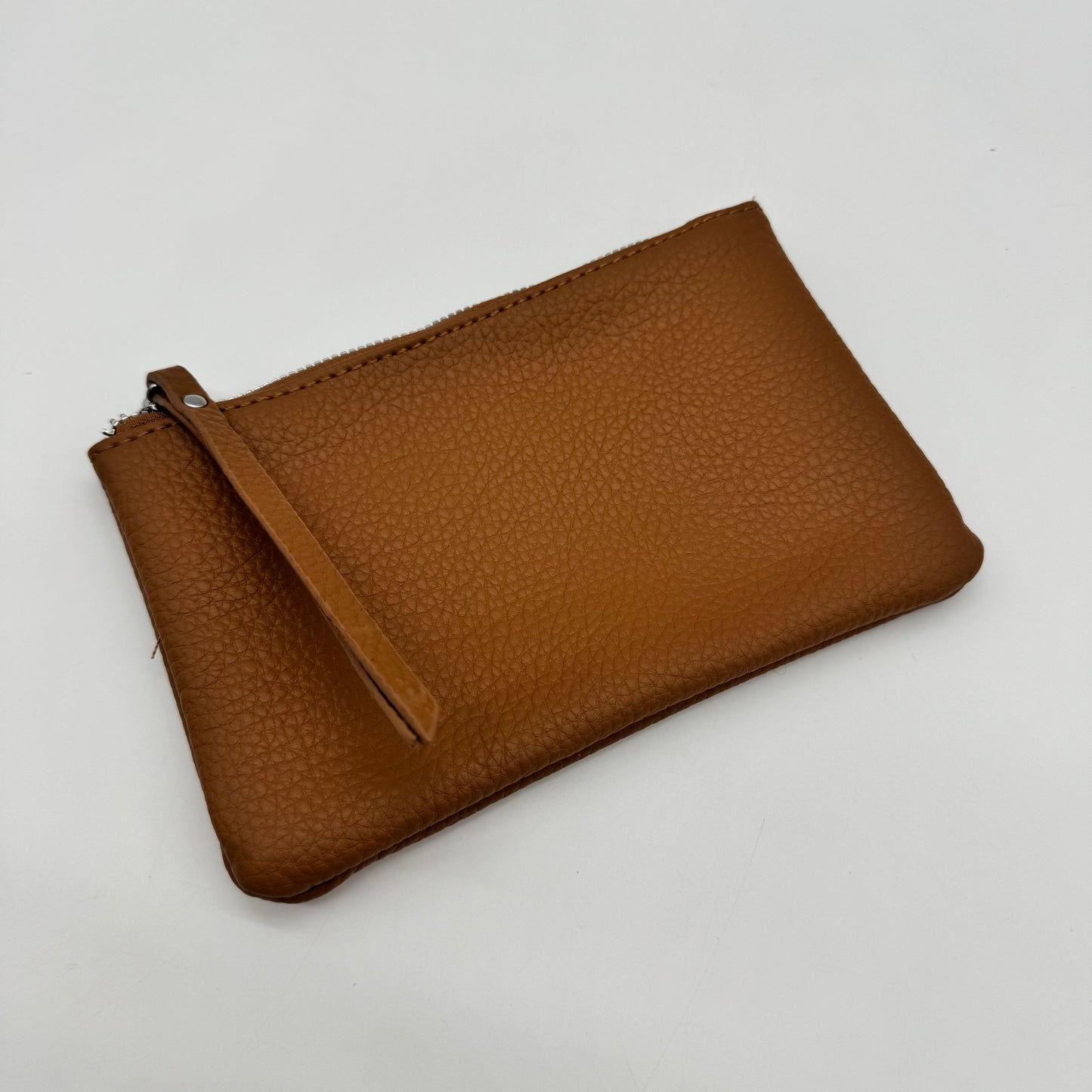 Faux Leather Accessory Zipped Pouch