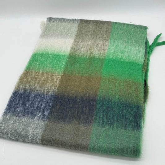 Soft Winter Blanket Check Scarf