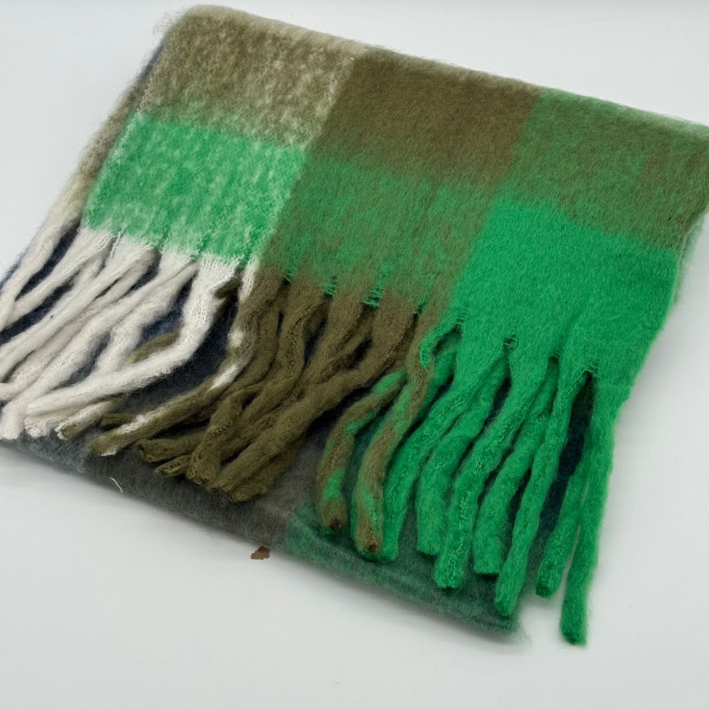 Soft Winter Blanket Check Scarf