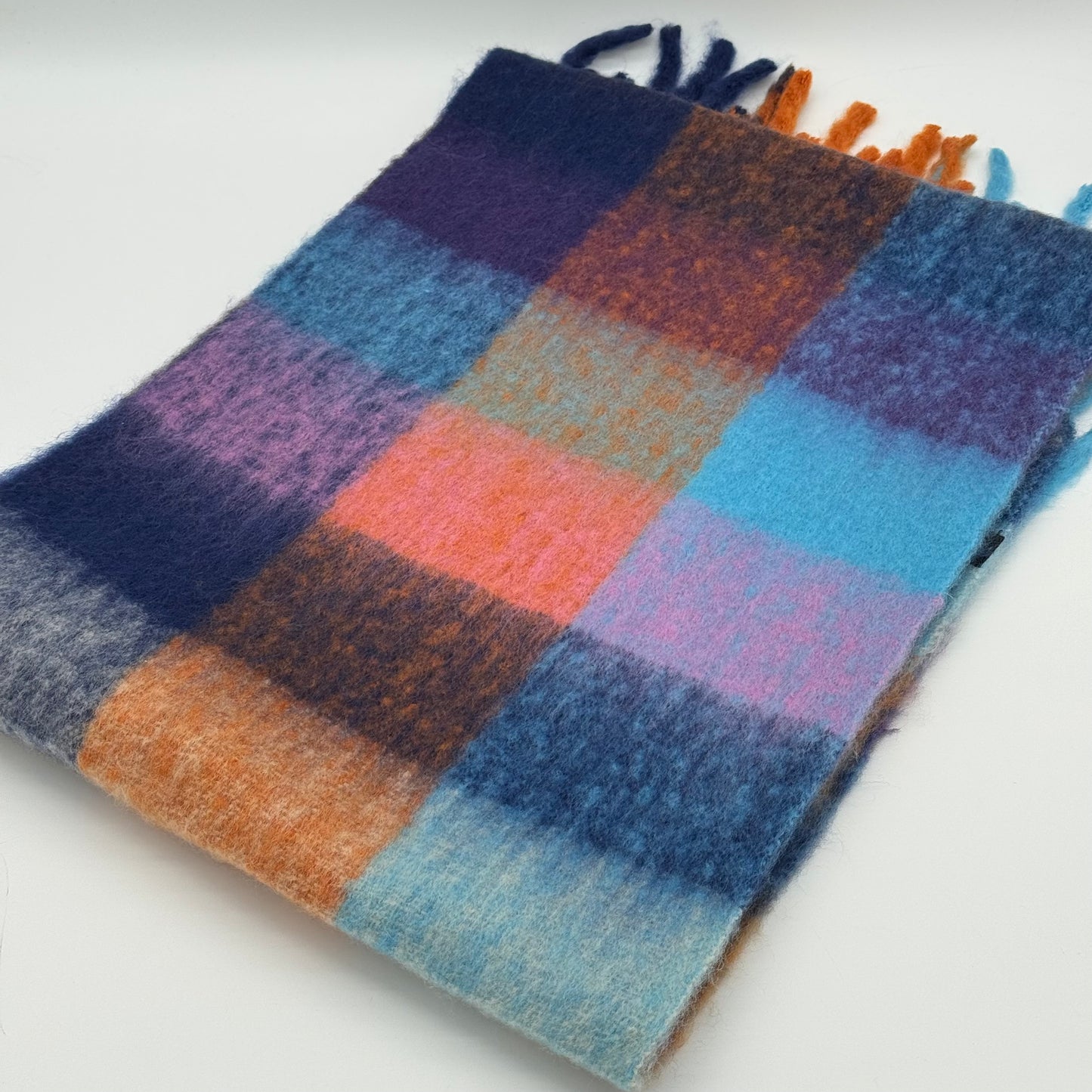 Soft Winter Blanket Check Scarf