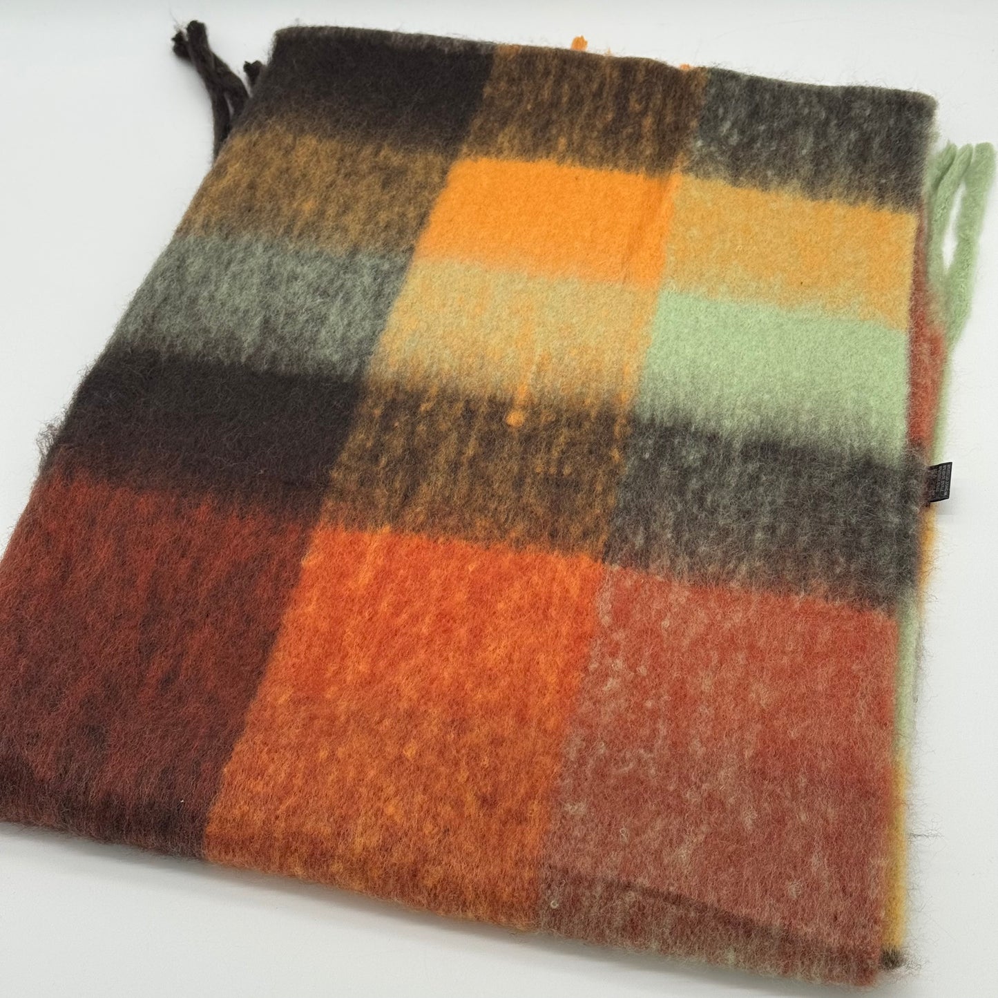 Soft Winter Blanket Check Scarf