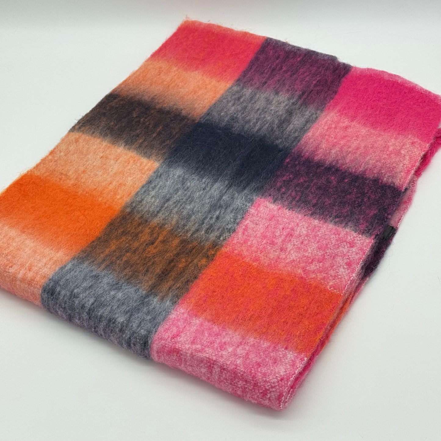 Soft Winter Blanket Check Scarf