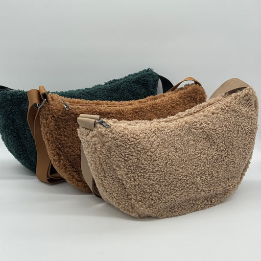 Faux Teddy Fur Dumpling Bag