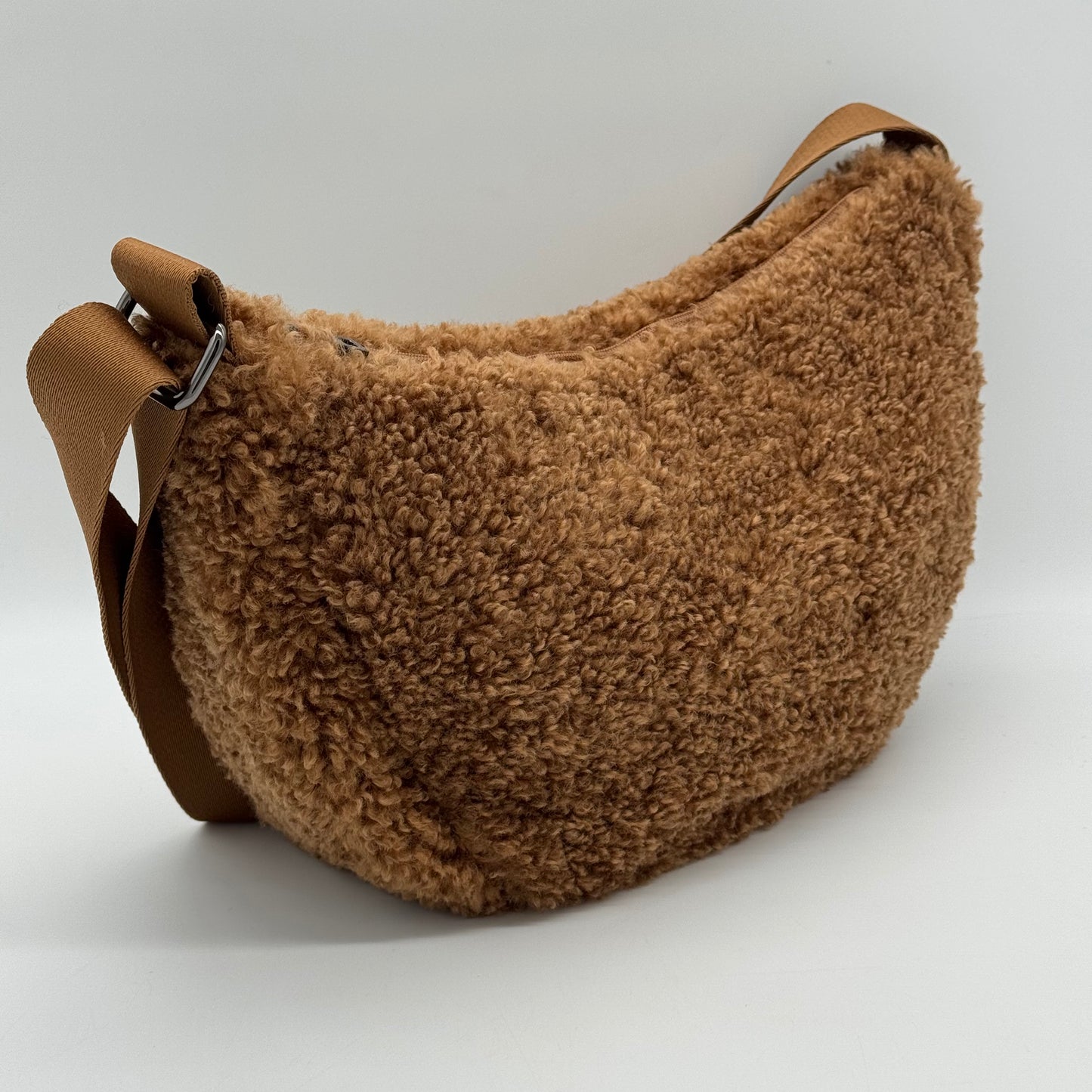 Faux Teddy Fur Dumpling Bag