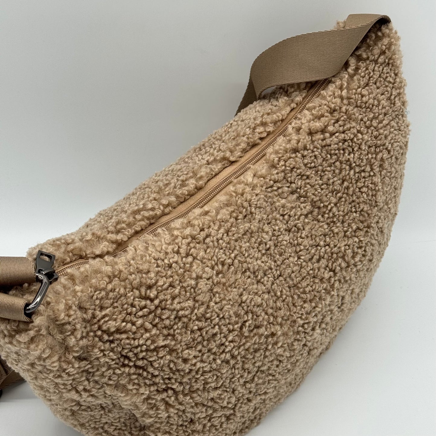 Faux Teddy Fur Dumpling Bag