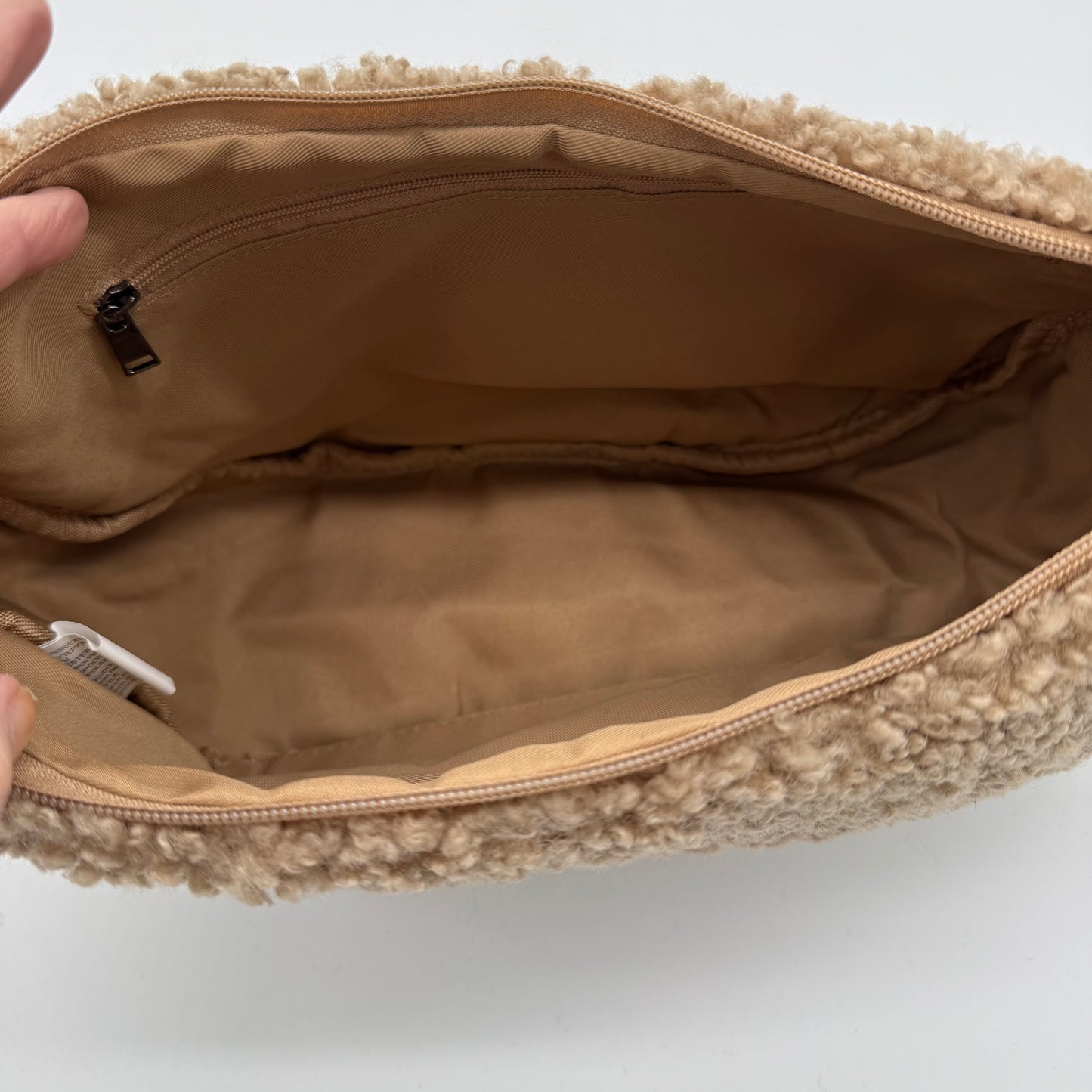 Faux Teddy Fur Dumpling Bag