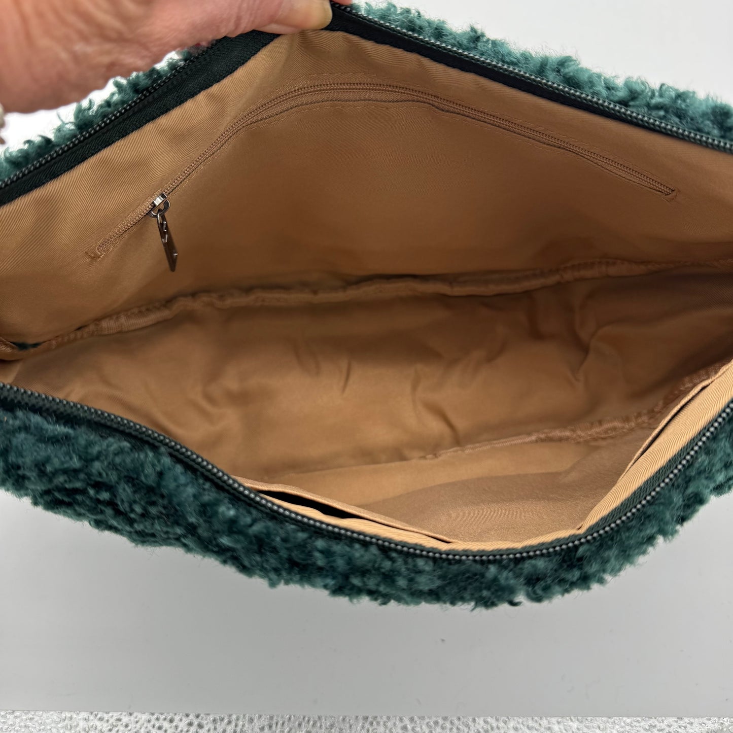 Faux Teddy Fur Dumpling Bag