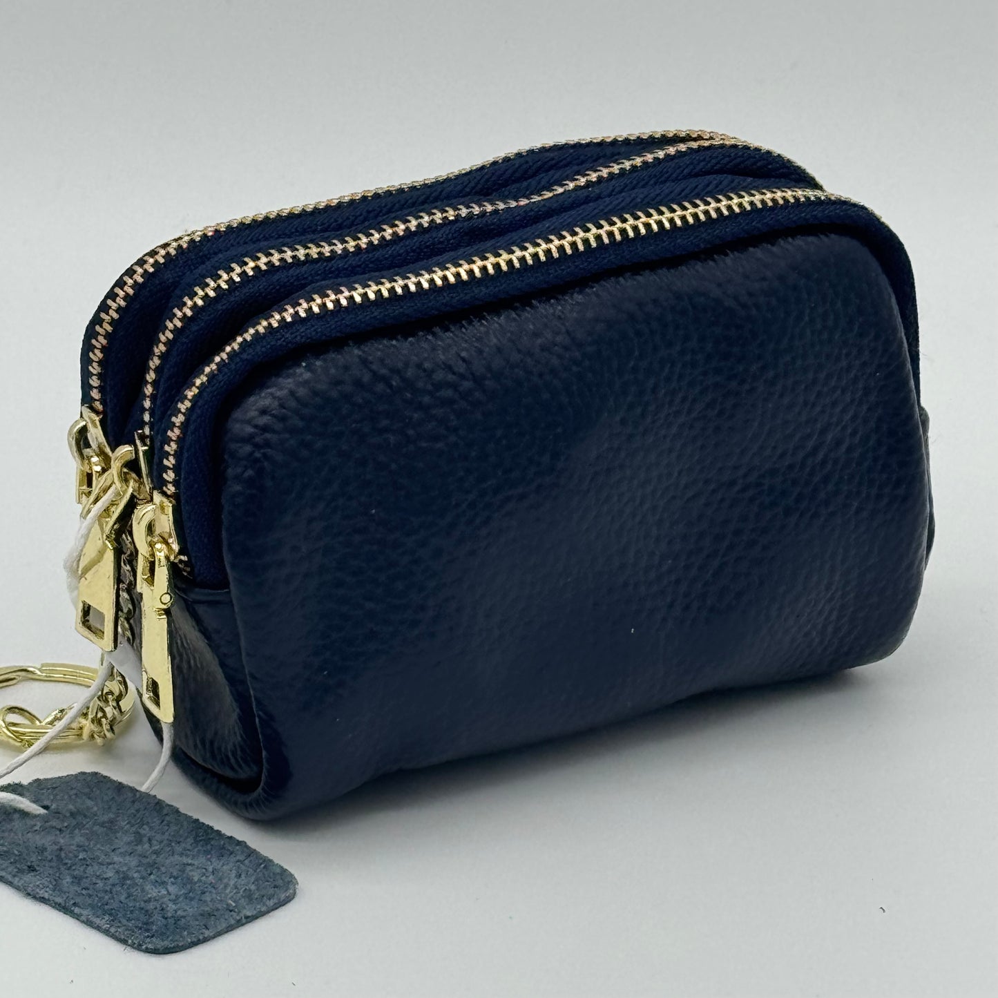 Leather Triple Zip Purse