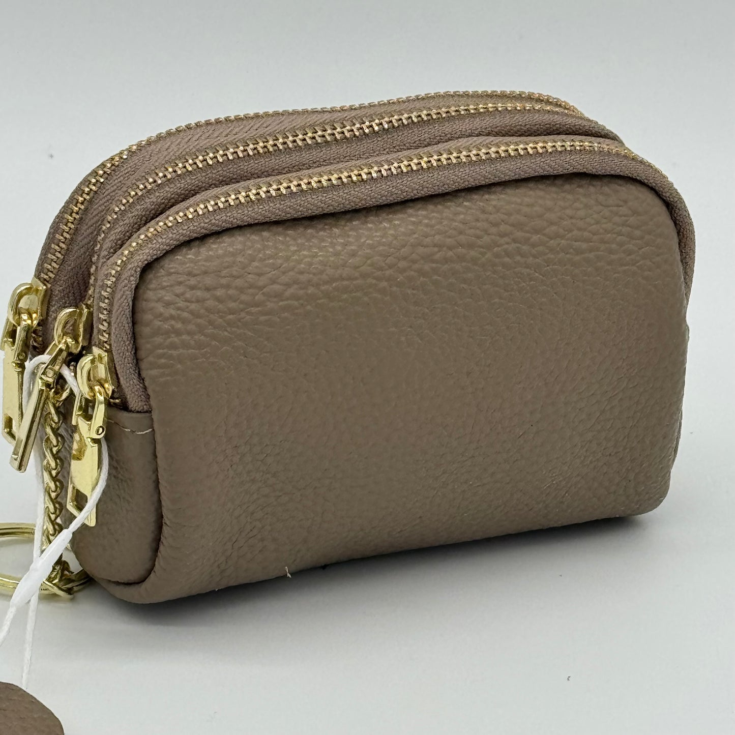 Leather Triple Zip Purse