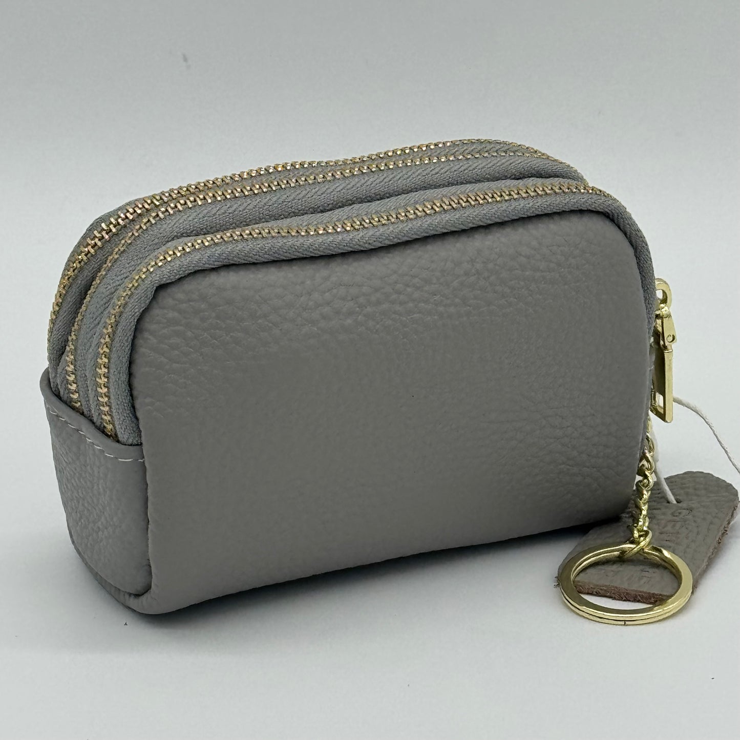 Leather Triple Zip Purse