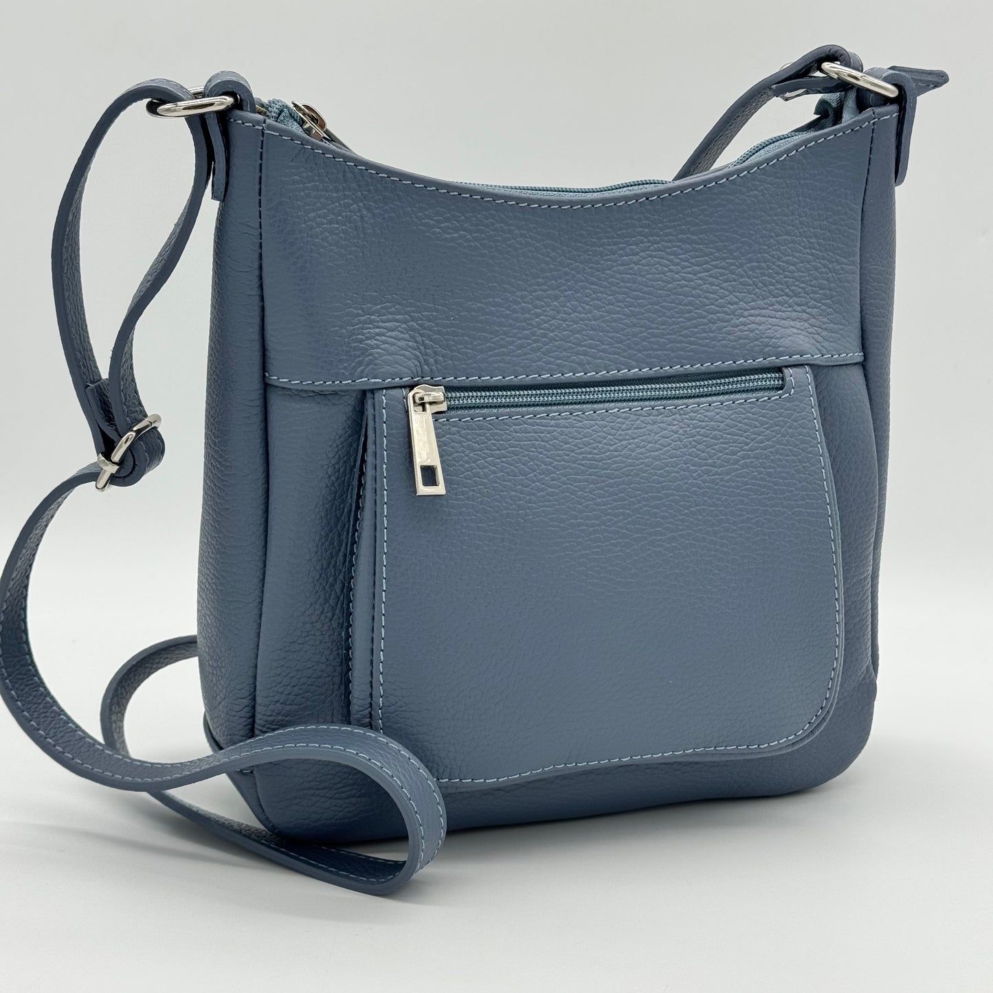 Leather Messenger Crossbody Bag
