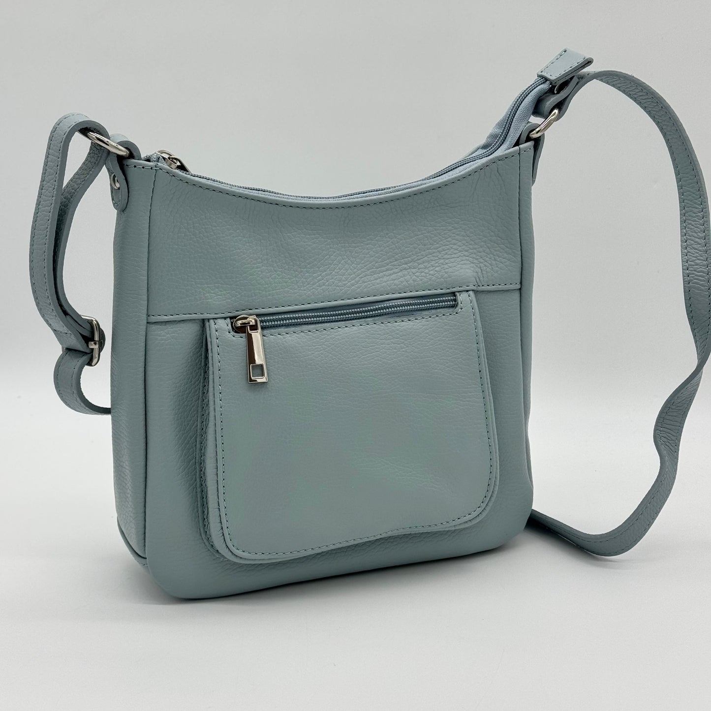 Leather Messenger Crossbody Bag