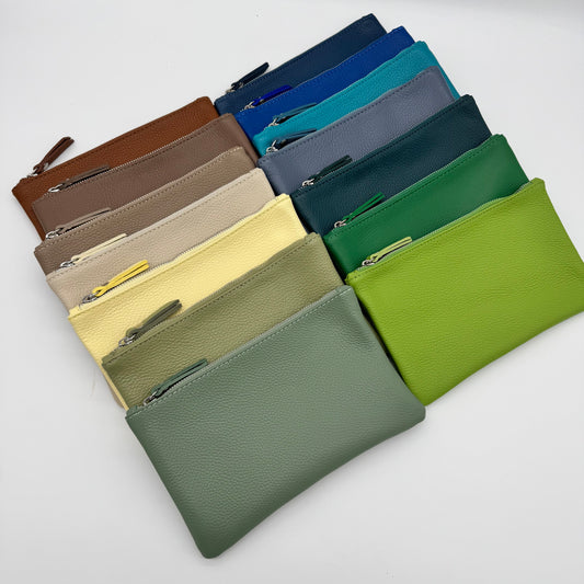 Leather Accessory Zipped Pouch