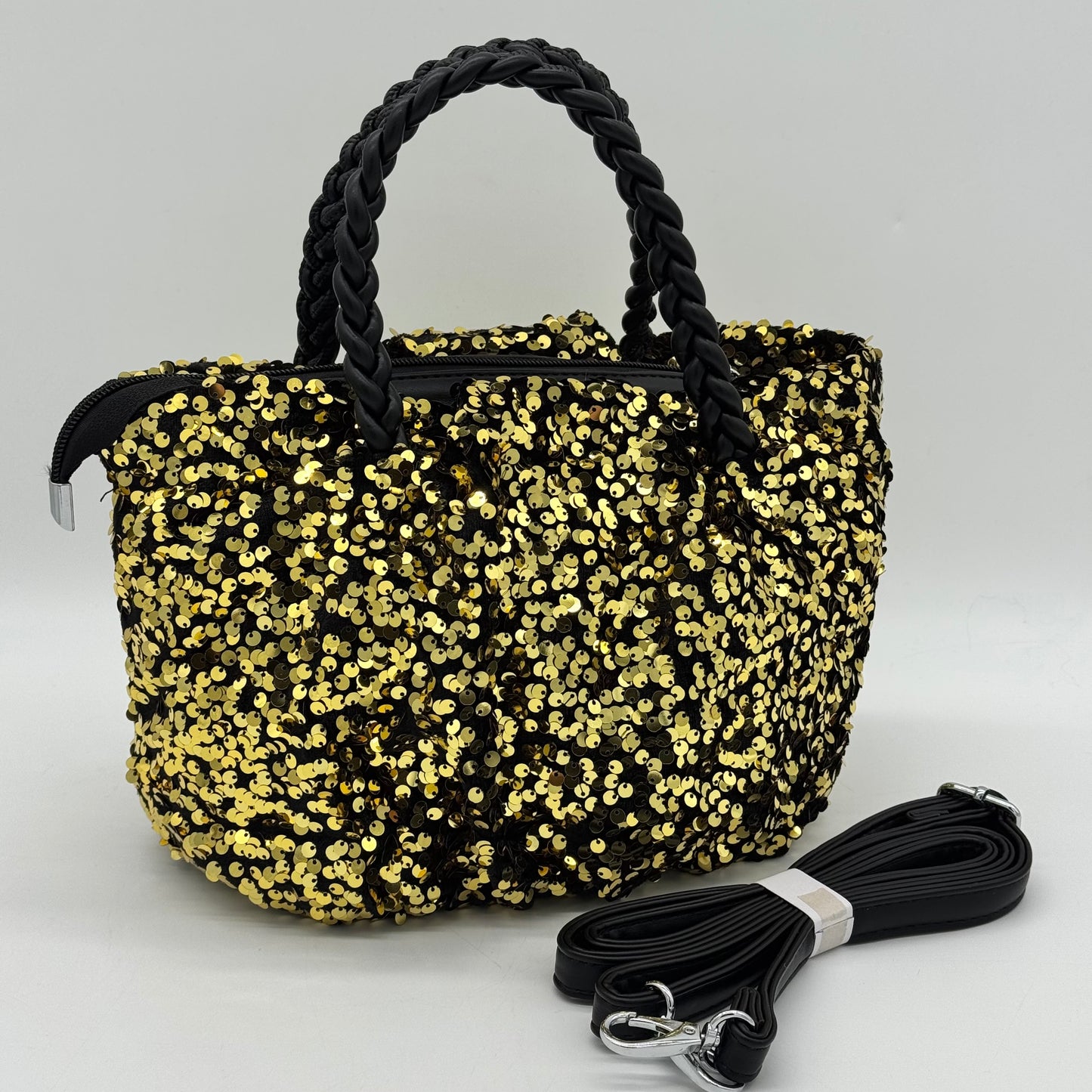 Sequin Grab Pouch Bag