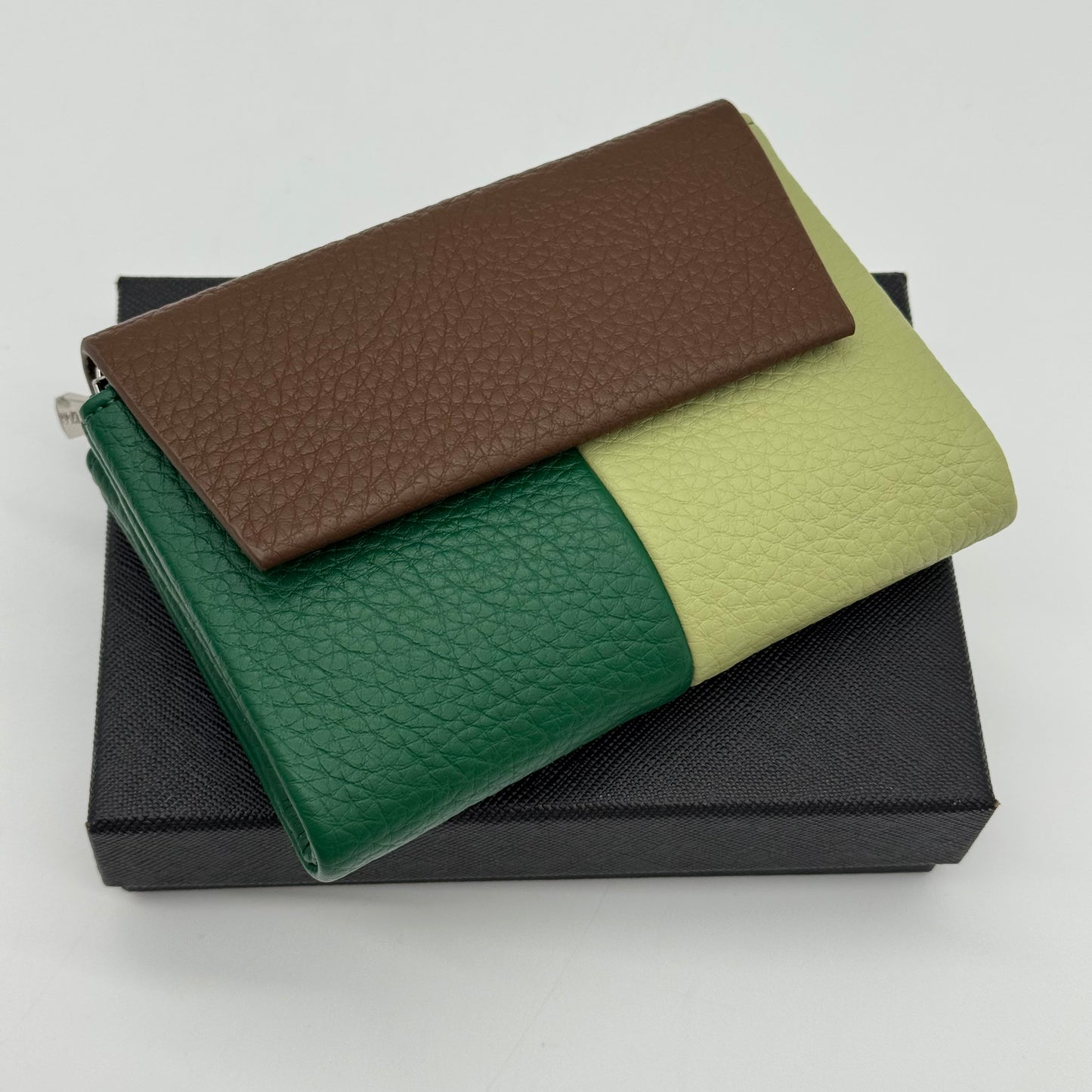 Faux Leather Tri Colour Purse Gift Boxed
