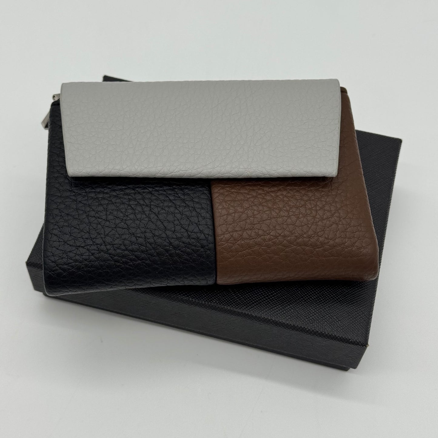 Faux Leather Tri Colour Purse Gift Boxed