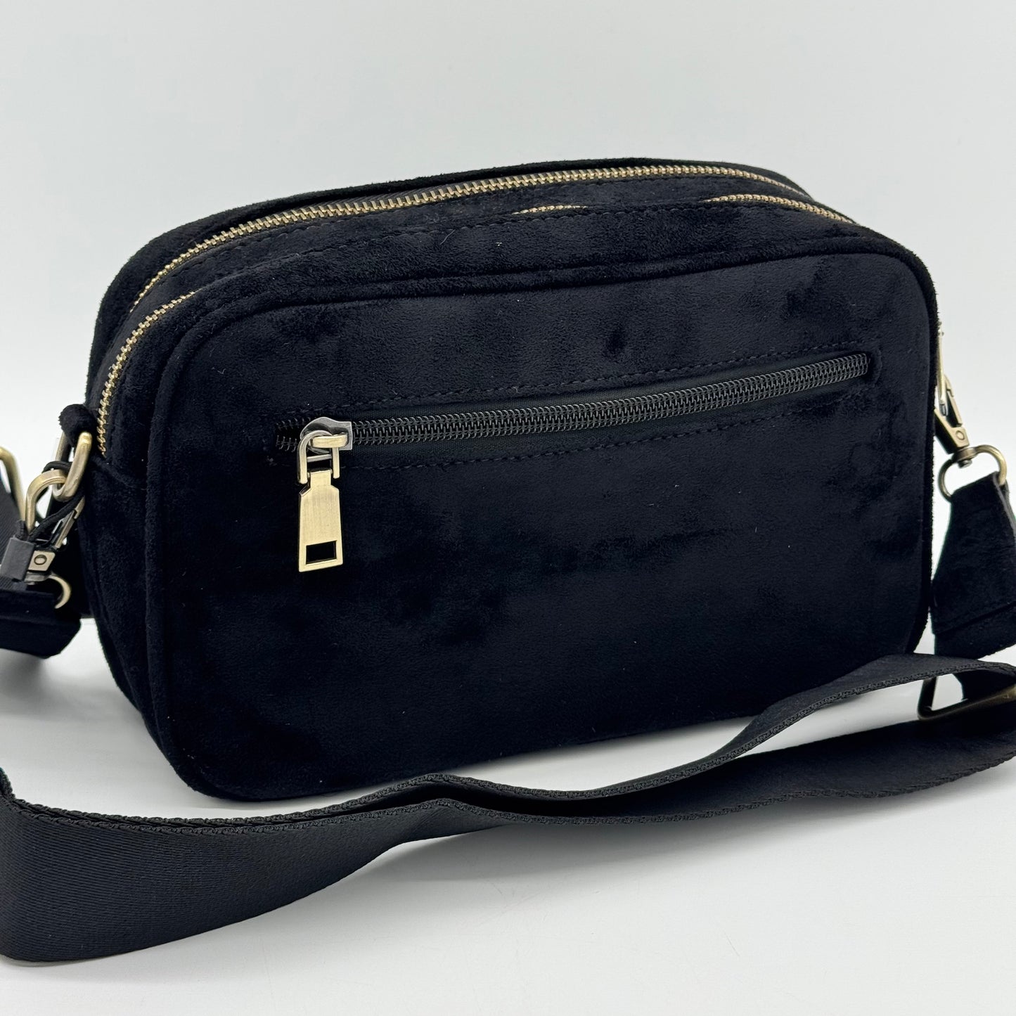 Faux Suede Crossbody Bag