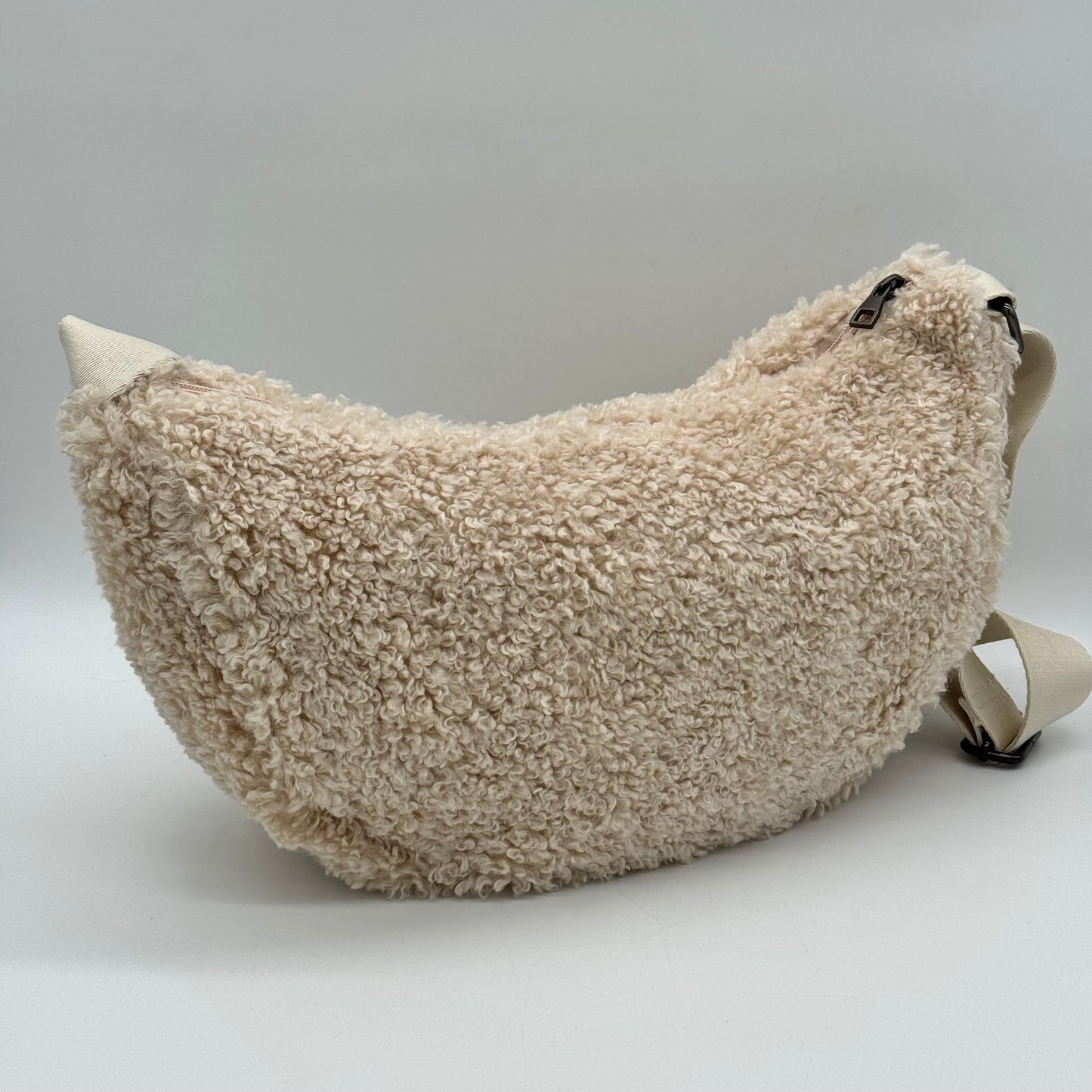 Faux Teddy Fur Dumpling Bag